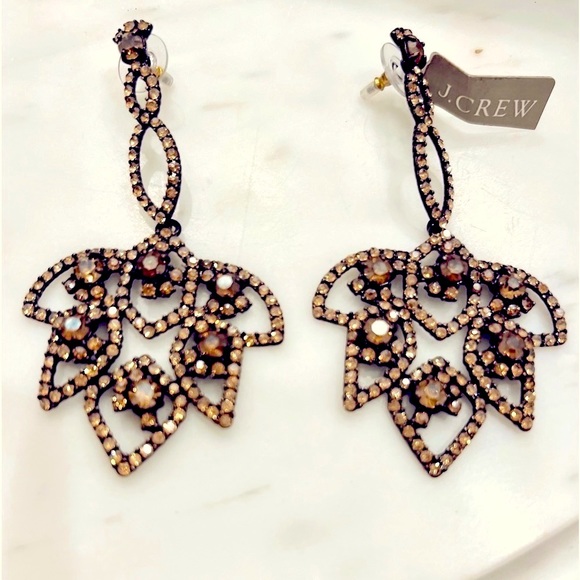 J Crew Crystal Chandelier Statement Earring New W/Bag/Box Wedding Bride-SeeVideo - Picture 11 of 11